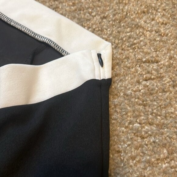 Shien Black and White Fit and Flare Halter Dress Large - Picture 5 of 8